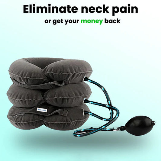 Inflatable Neck Stretcher Collar Device With Pump