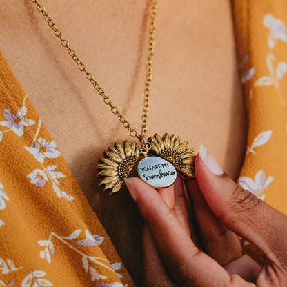 You Are My Sunshine Necklace With Open Locket